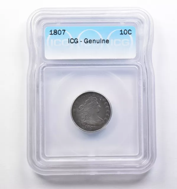 Genuine 1807 Draped Bust Dime ICG *3837