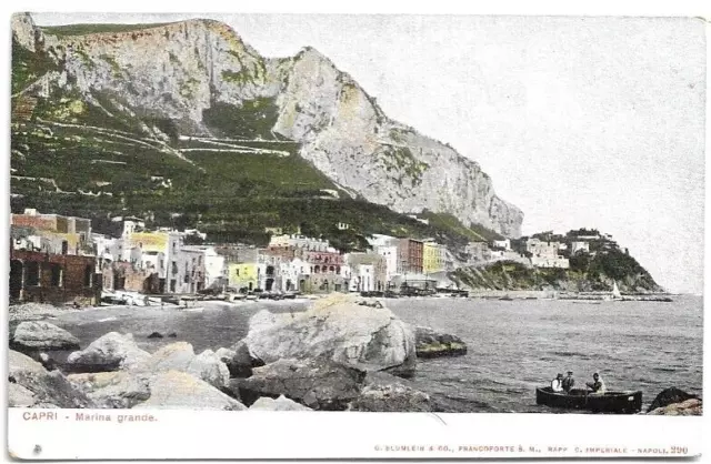 CARTOLINA DI NAPOLI ,CAPRI - MARINA GRANDE non viaggiata PRIMI '900