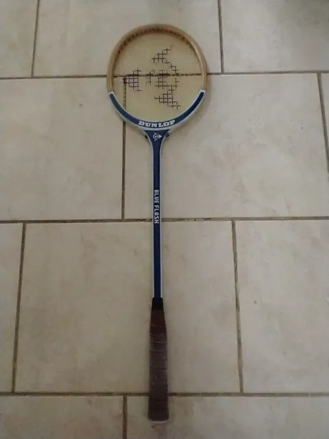 Vintage Dunlop Blue Flash Squash Racket