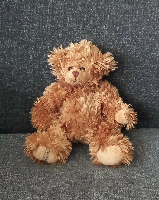 A8- Peluche Doudou ours  beige marron 28 cm Bukowski ours classique