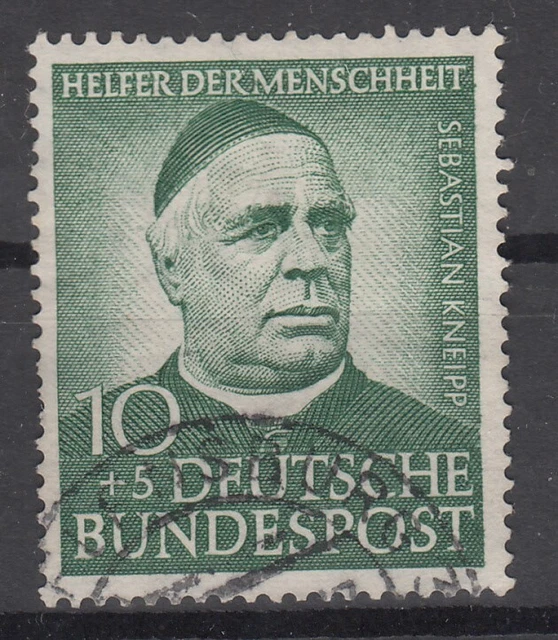 10+5 Pf Wohlfahrt 1953 Mi 174 Y gestempelt tief gepr. Schlegel BPP Pracht!
