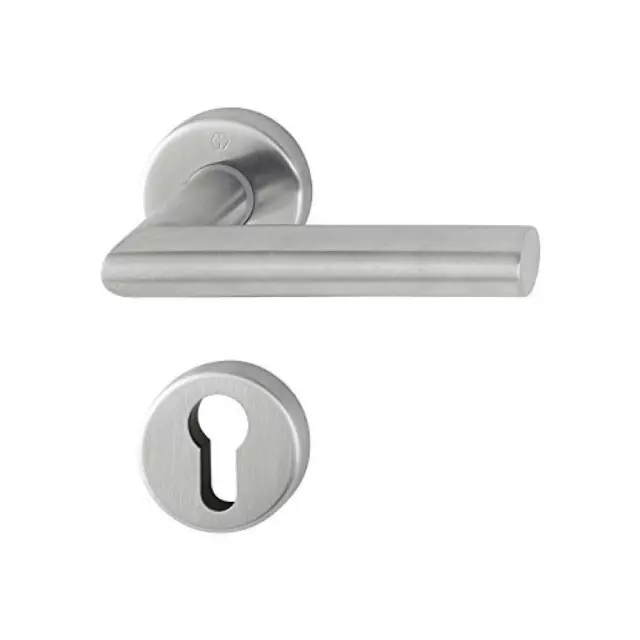 HOPPE maniglia Amsterdam con rosone PZ cilindro, in acciaio inox opaco, 3286420