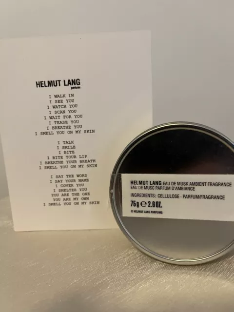 Helmut Lang Eau De Musk Ambient Male Wickless Candle 2.6 Oz. New And Unused!