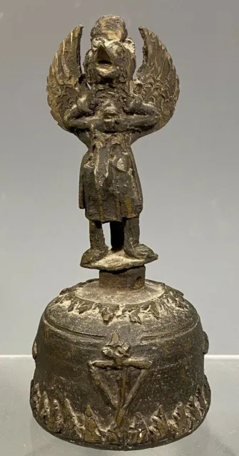 South East Asia Indonesia Bronze Bell w/ Garuda Shape handle ca. 19-20th c.