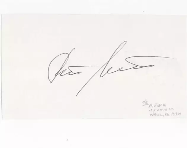 Composer Kurt Masur autographed  index card