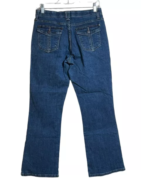 LEE WOMEN'S SIZE 4 Jeans Comfort Waistband Blue Denim Stretch Boot Cut ...