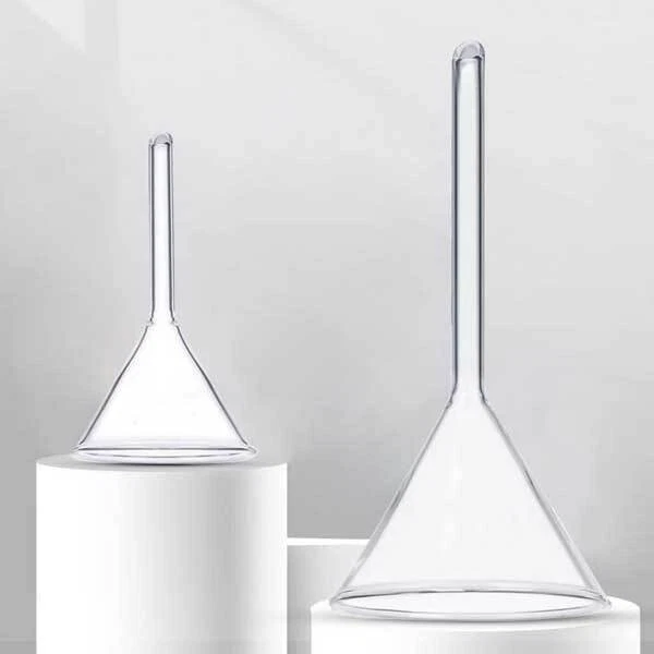 40mm-150mm Clear Glass Funnel with Short Stem Chemistry Laboratory Glassware CA