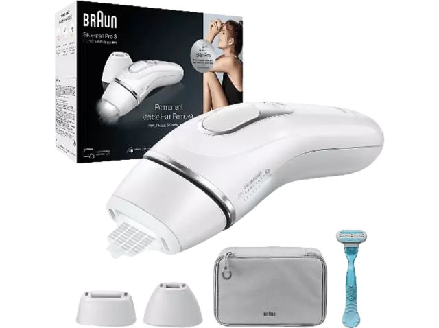 Depiladora IPL - Braun Silk Expert Pro 3 PL3121, 2 modos, Depilación permanente,