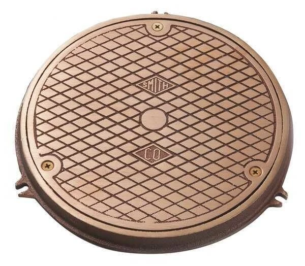 JAY R. SMITH MANUFACTURING 8" Pipe Dia. Nickel Bronze Floor Cleanout 4810-08PB