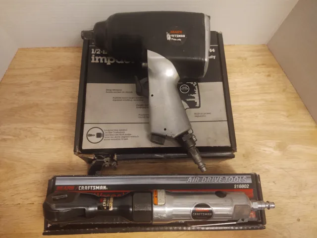 Sears Craftsman 1/2 Drive Impact Wrench & 3/8 Drive Air Ratchet Combo
