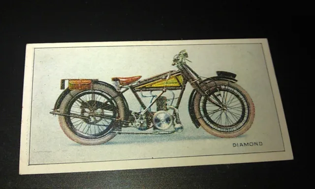 DIAMOND  Motorcycle - Wills New Zealand Cigarette Card Issued 1926