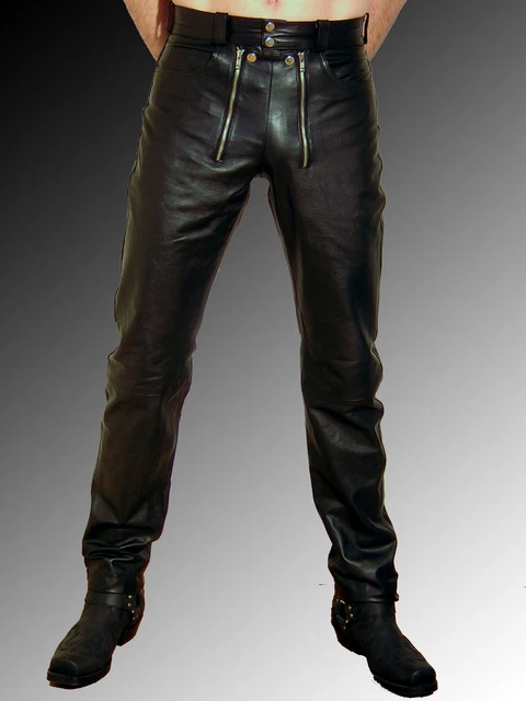 Pantalon cuir rouge discount homme