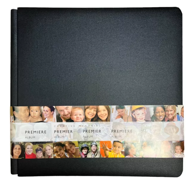 Álbum de recortes Creative Memories 12x12 negro estreno fotos artesanales 15 páginas