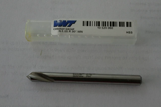 WNT / Ceratizit NC Spot Drill 6mm Diameter - N.6.00.R90.WN (Code 10520060 )