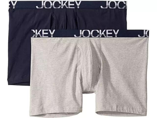 2 BOXES] Jockey StayCool+ 2-Mid Rise Midway Briefs Cotton Big Man- 2 pack  M, XL