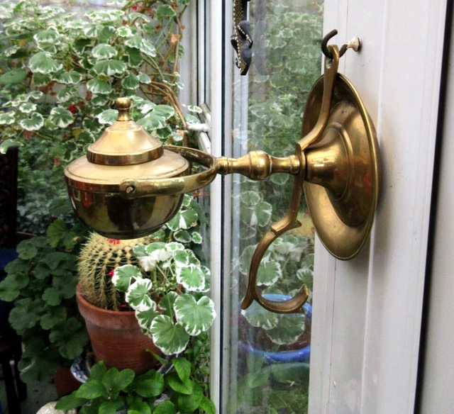 MATITIME ANTIQUE BRASS Ships Cabin Gimbal oil lamp Nautical Boat