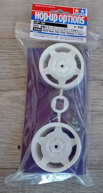 TAMIYA 53086 + 53089 4WD Front + Rear Star Dish Wheels Hop-Up OP