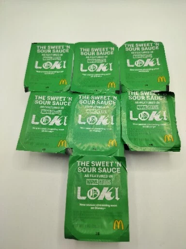 LOKI SWEET ‘N SOUR SAUCE PACKETS DIPPING SAUCE 7 McDONALDS LOT $15.99