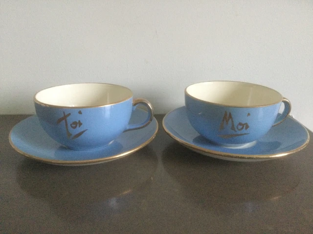 2 Tasses et soucoupes Vintage Villeroy et Boch