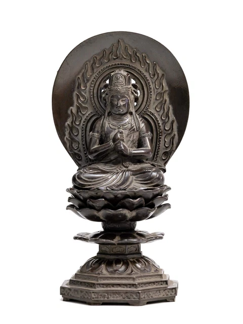 Buddha statue Big Nyorai 15.5cm (old tea) Buddhist sculptor:... Ships from Japan