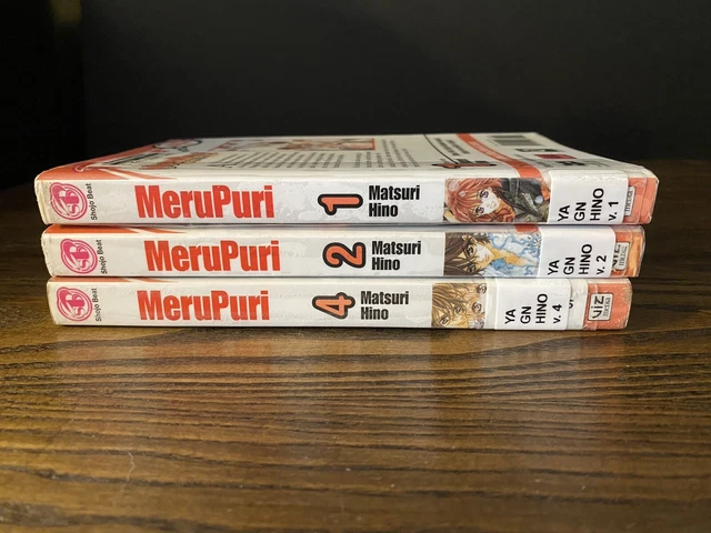MERUPURI MANGA VOL 1 2 4 Matsuri Hiro Shojo Beat Viz Media, Ex-Lib $18.