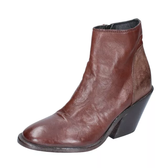 chaussures femme MOMA 37 EU bottines marron cuir DG254