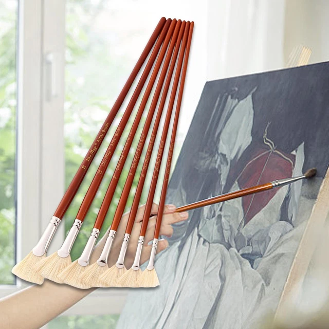 Set di 7 pennelli per pittura, pennelli, pennelli per pittura acrilica per
