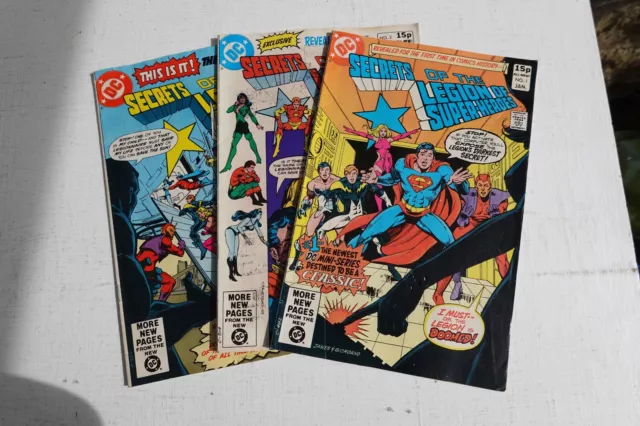 Secrets of the Legion of Super-Heroes (1981) complete set joblot 1-3