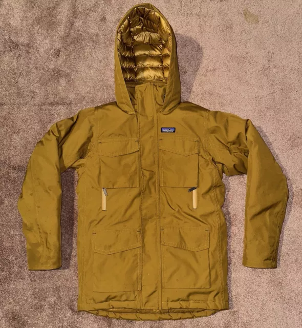 PATAGONIA THUNDER CLOUD Down Parka Mens Size Small Bear Brown 235.55 PicClick