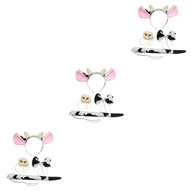 3 Sets Animal Costume Accessories Cow Headdress Kids Tiara Clothing