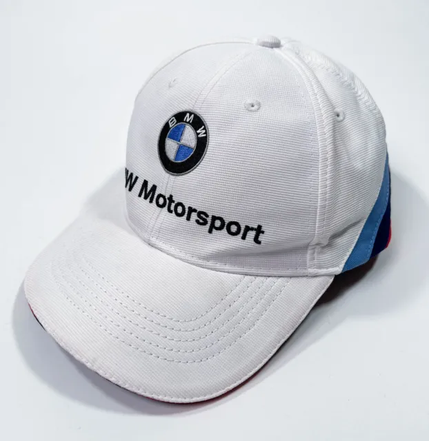 BMW Motorsport Team Cap Vintage Cap Mütze Kappe Strapback weiß
