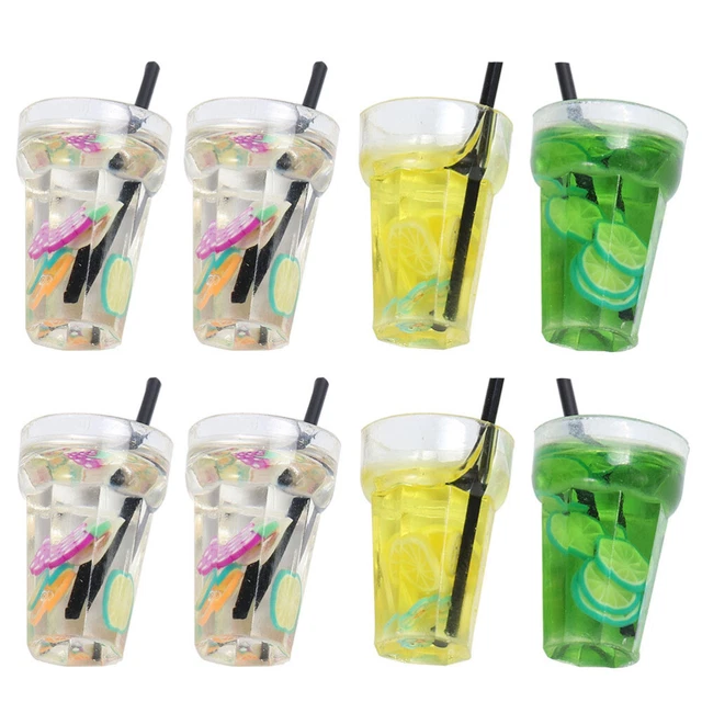 8 Pcs Teetasse Mini-Früchtetee Mini-Zubehör Für Puppen Miniaturen Schmücken