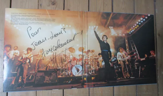 Double 33 T Michel Sardou Vivant 1983 Dedicace + 2 Programmes Et Un Livre 2