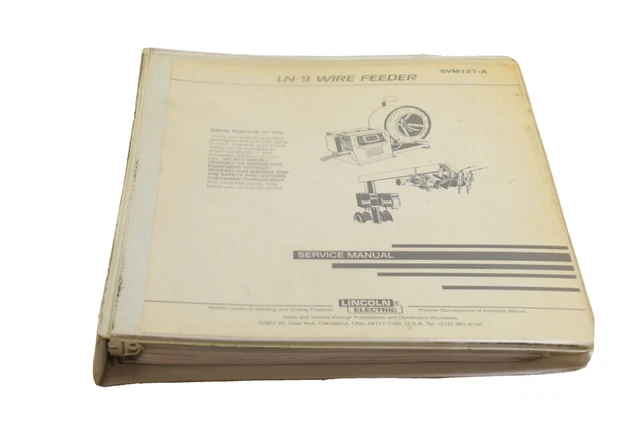 Lincoln Svm127-A Service Manual. Ln-9 Wire Feeder, November 1996 Print
