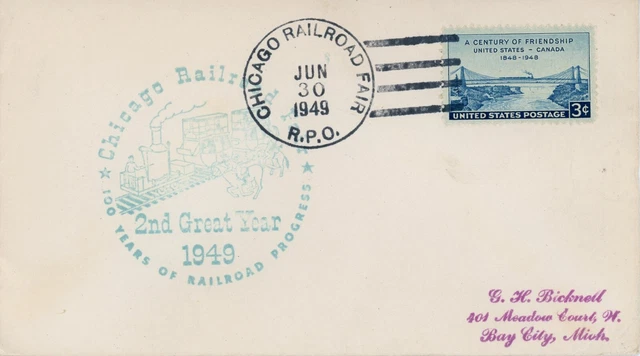 US 961 Chicago Railroad Fair RPO 1949 2nd Great Year Deadwood Central RR