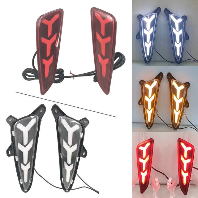 LED Daytime Running Fog Turn Signal+Rear Bumper Light Fit Toyota CHR 2018