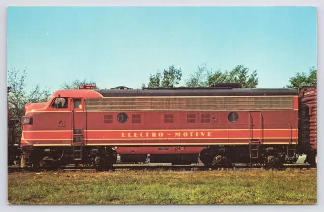 Transportation~Electro Motive GP-9 @ Railroad Display~Vintage Postcard