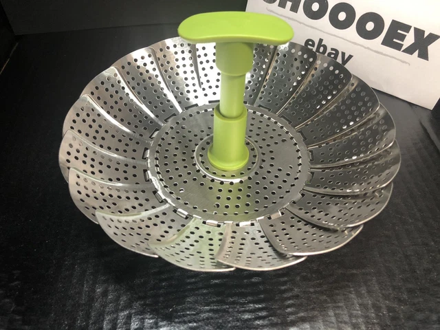👍vegetable Steamer Basket Stainless Steel Folding Dish Vegetable Food Steamer