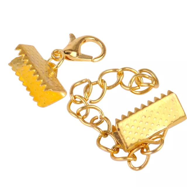 12x Bracelet Necklace Curb Ends Chain Extender Lobster Clasp Clip Connector lp 2