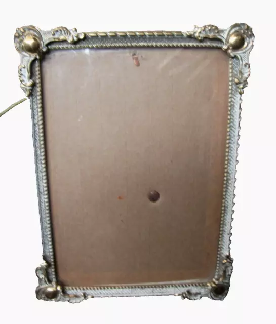 cadre ancien doré+verre bombé 14,5 X 19,5 cm Feuill. 13 X 18 cm