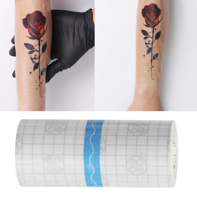 1 rollo lámina de tatuaje impermeable tatuaje minimalista cuidado posterior rodillo de vendaje