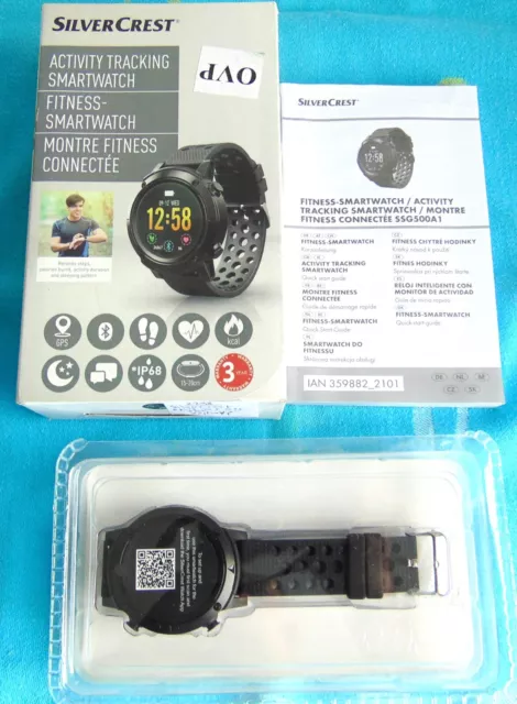 SPORT PicClick & GPS DE mit 44,99 OVP schwarz Armbanduhr SILVERCREST EUR - -NEU SMARTWATCH