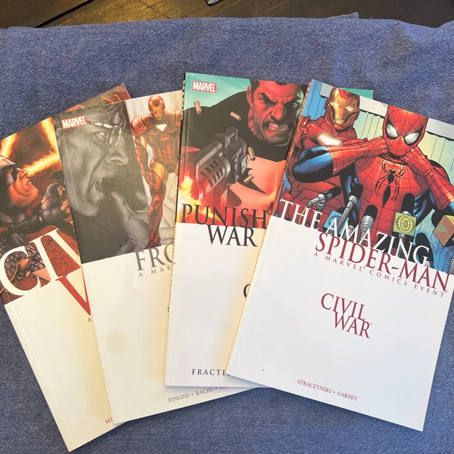 Civil War: Vol 1 , Amazing Spider-Man, Punisher Journal & Frontline Marvel TPBs