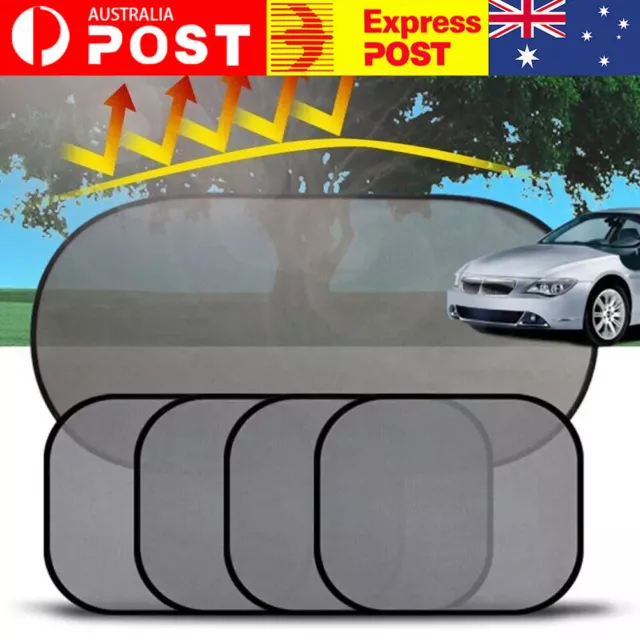 5 PCS Car Side Rear Window Screen Mesh Sun Shade Cover Windshield Sunshade Visor