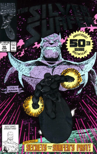 SILVER SURFER (Vol. 3) #50 F, 2nd Print, Marvel Comics 1991 Stock Image