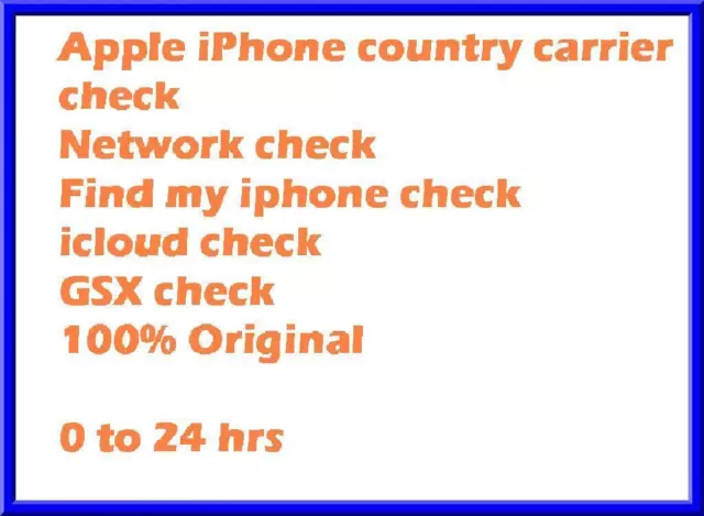 Fast iPhone IMEI checker Network Carrier Check Sim lock status check All Models
