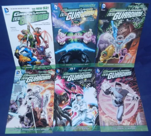 Green Lantern: New Guardians Vol 1-6, Vol 2-6 are 1st Print, VG, PB, DC Comics