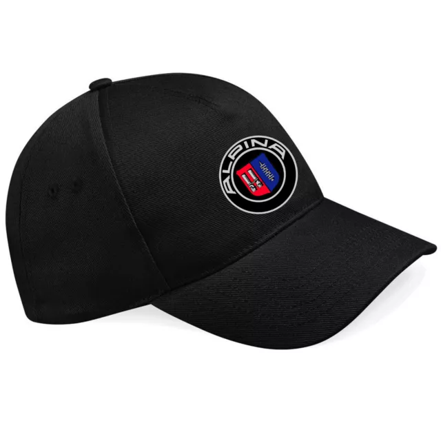 ALPINA LOGO Auto Schwarze Baseball Cap Baseballcap- K163 -SW