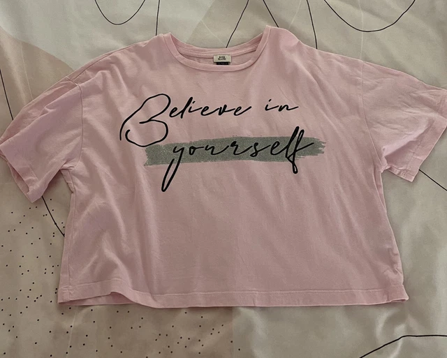River Island Girls Pink Cotton T-Shirt Top 11-12 Years