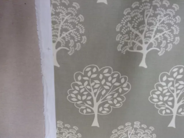 Parkland Trees Stone Beige Cotton  140cm wide Curtain/Craft Fabric 3